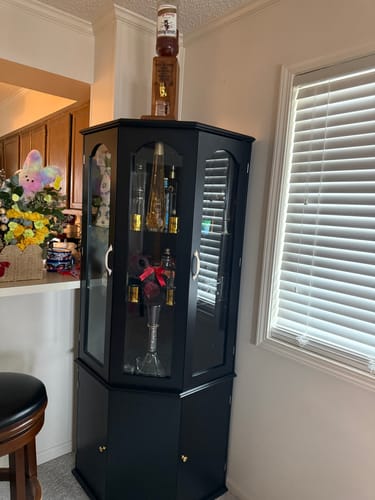 Customer photo review of Casa Master® Wooden Liquor Dispenser: Pour with Style
