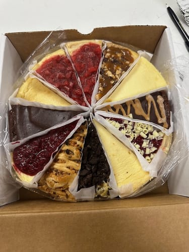 Customer photo review of Ultimate Cheesecake Sampler