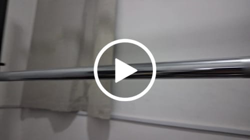Customer video review of Barra Reta Maciça Cromada 28,57mm