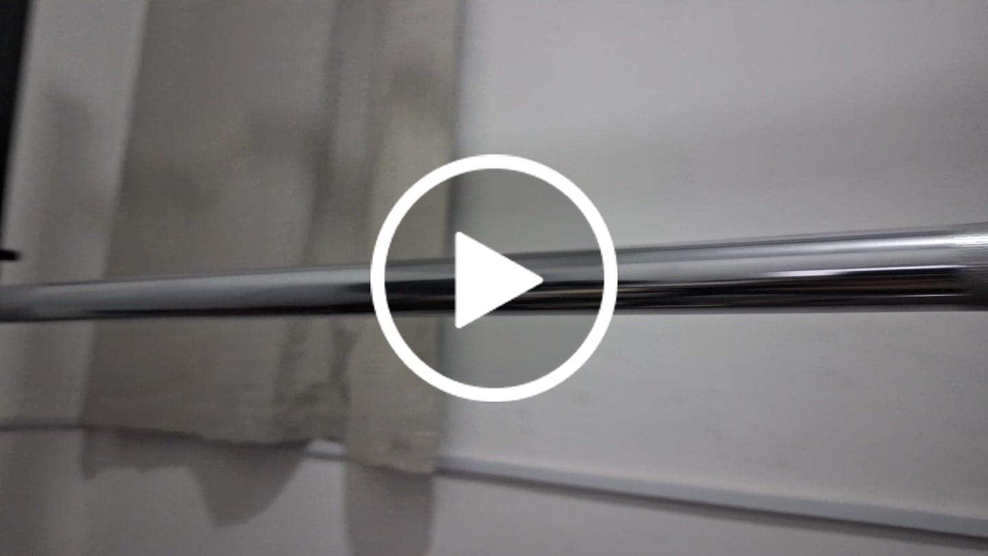Customer video review of Barra Reta Maciça Cromada 28,57mm