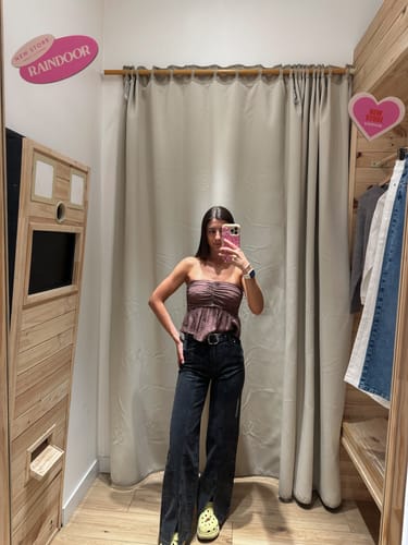Customer photo review of Pantalón Abertura Cinturón Black