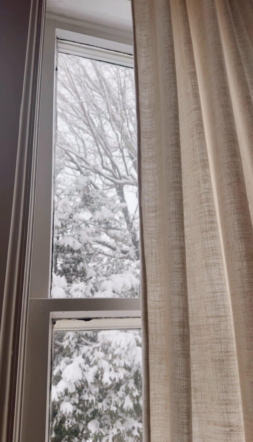 Customer photo review of Cassie Linen Blend Custom Curtains