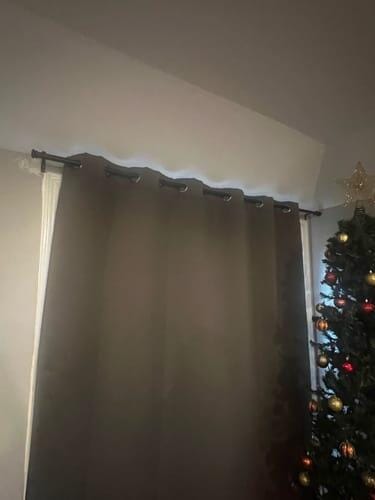 Customer photo review of Hussein 4 Layers OEKO Certified Soundproof Thermal 100% Blackout Anti-Dust Premium Custom Curtain