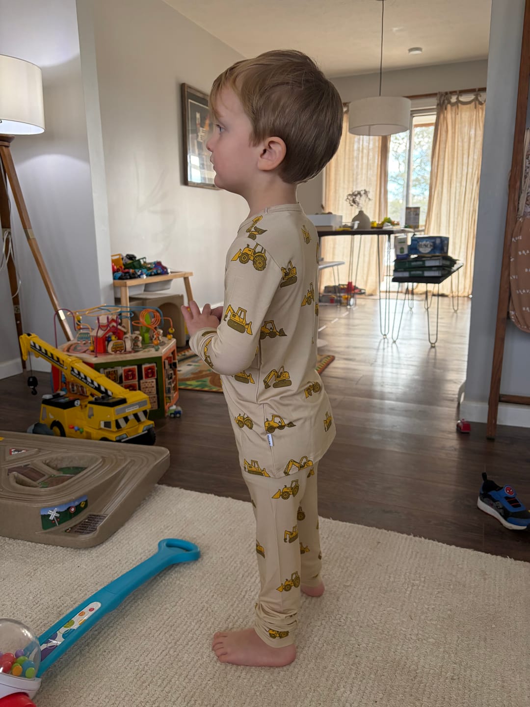 Customer photo review of Construction Trucks - Long Sleeve Set