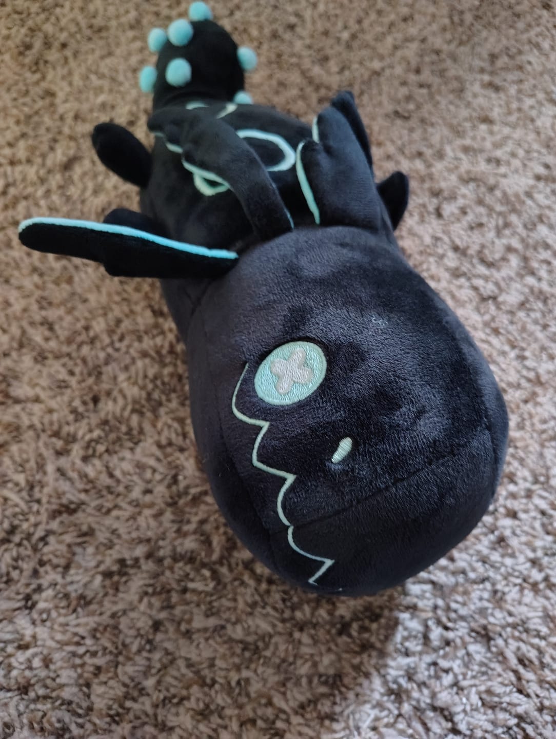 Customer photo review of Rain World - Glowing Cyan Lizard Plush