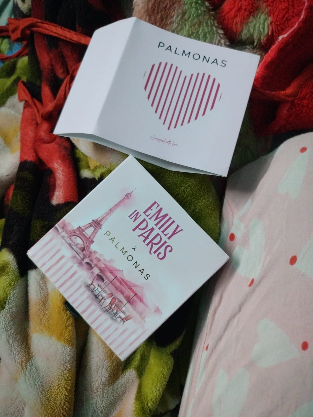 Customer photo review of Zircon Heart & Bow Drop Earrings