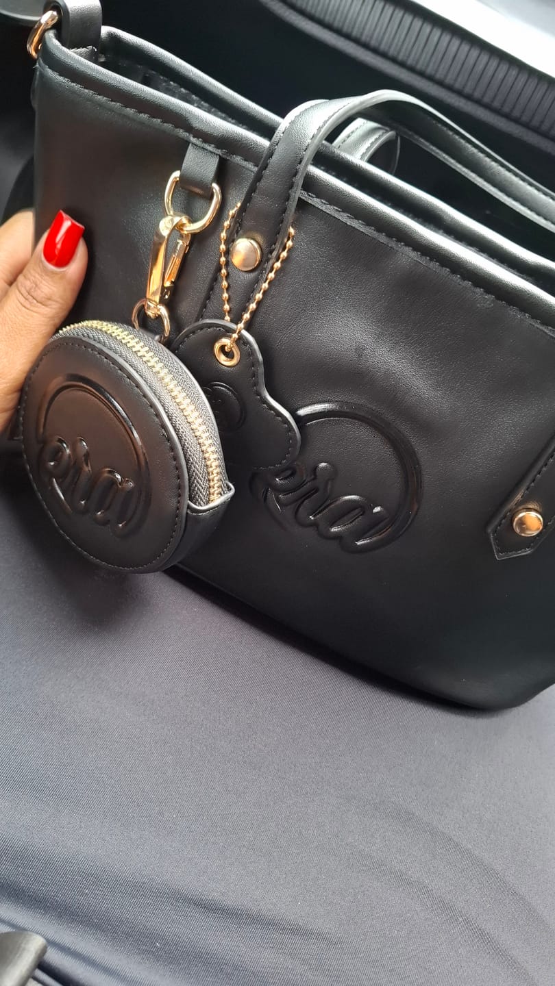 Customer photo review of Black Era Charm Purse
