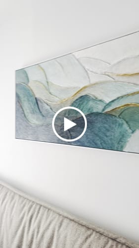 Customer video review of Plaster Art Texure Painting #SG544
