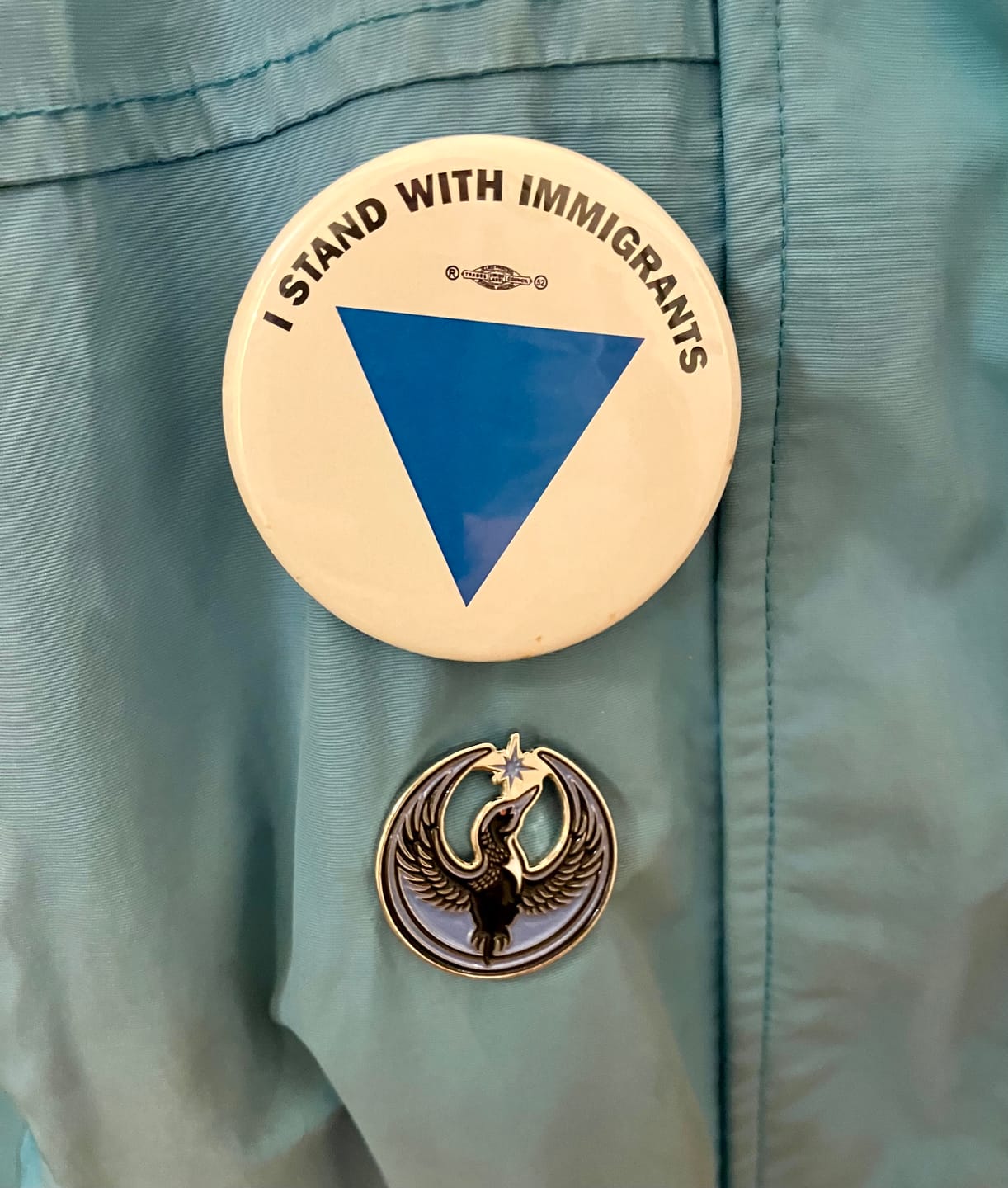Customer photo review of Rebel Loon Enamel Pin