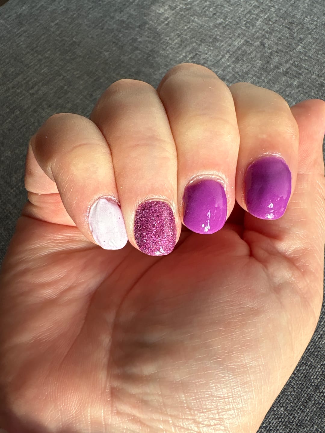 Customer photo review of Crystal White Dipping Powder