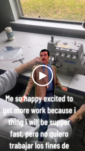 Customer video review of JUKI MO-6714DA 4 Thread Overlock Industrial Sewing Machine Assembled with Servo Motor, Fully Submerged Table Setup Included