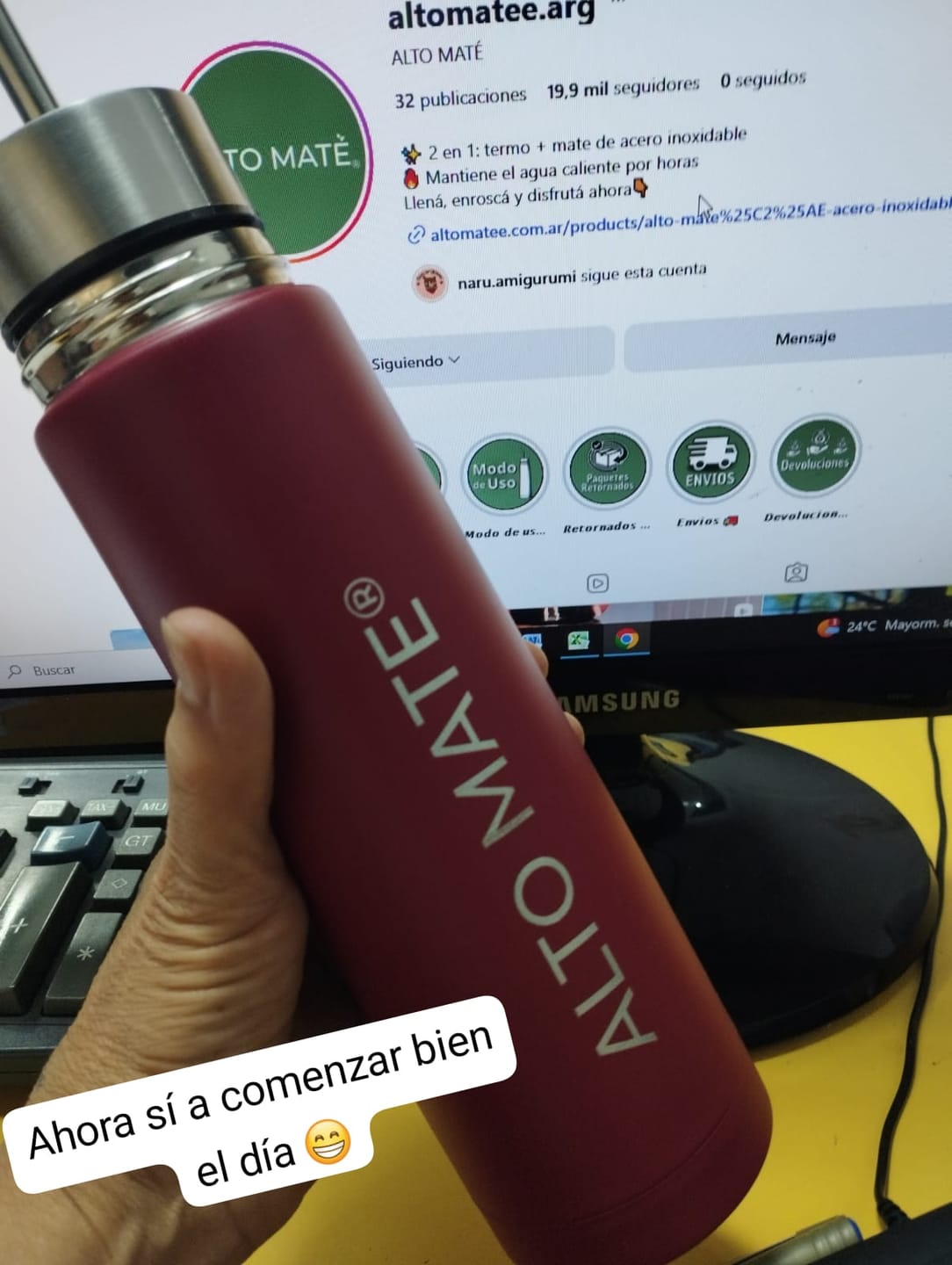 Customer photo review of Despolvillador & Yerbero ALTO MATE® – Combo 2 en 1