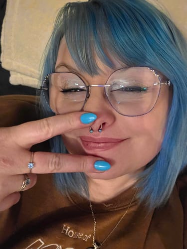 Customer photo review of Eliza Eyeglasses