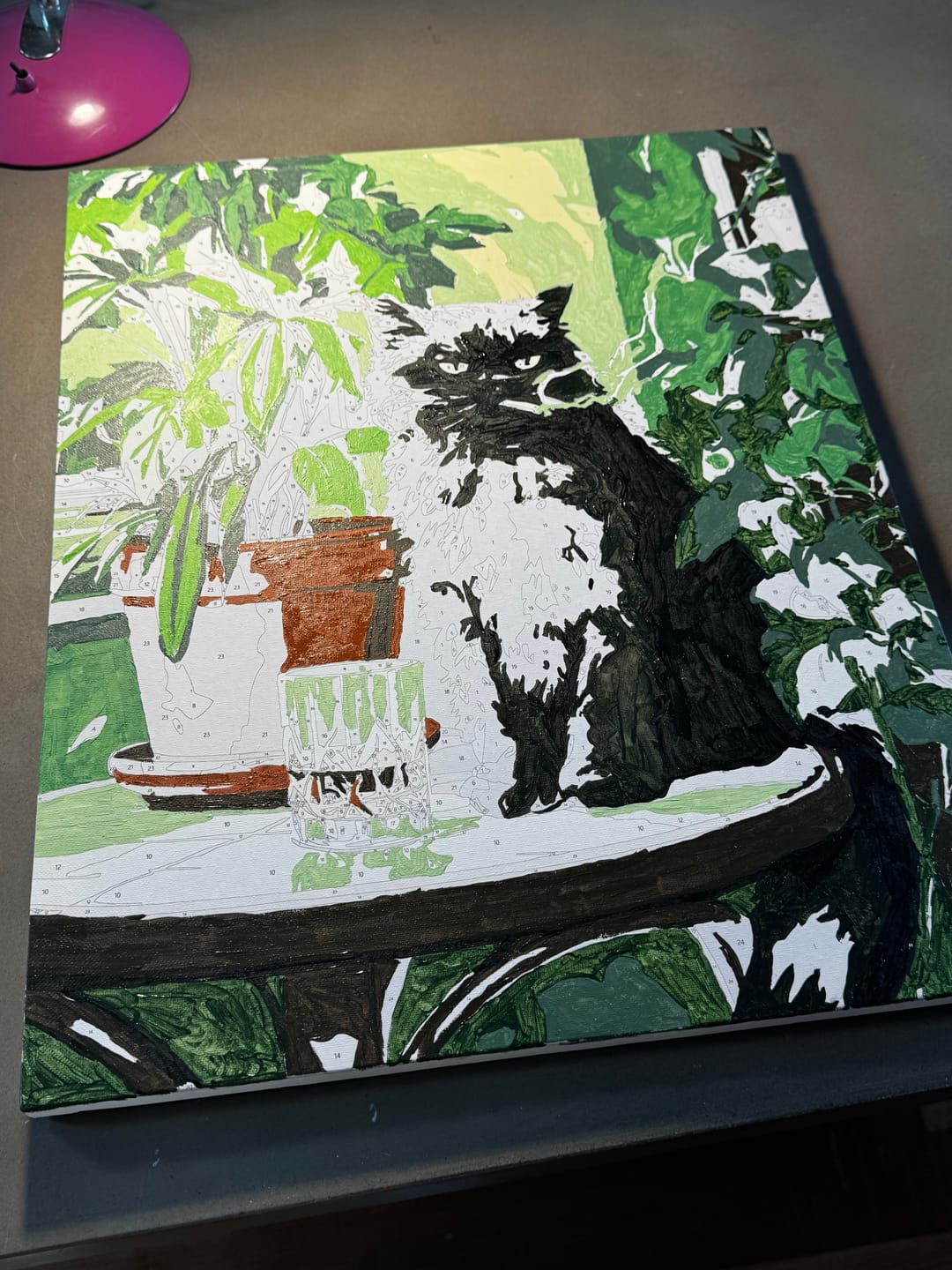 Customer photo review of Grumpy cat | Paint by Number