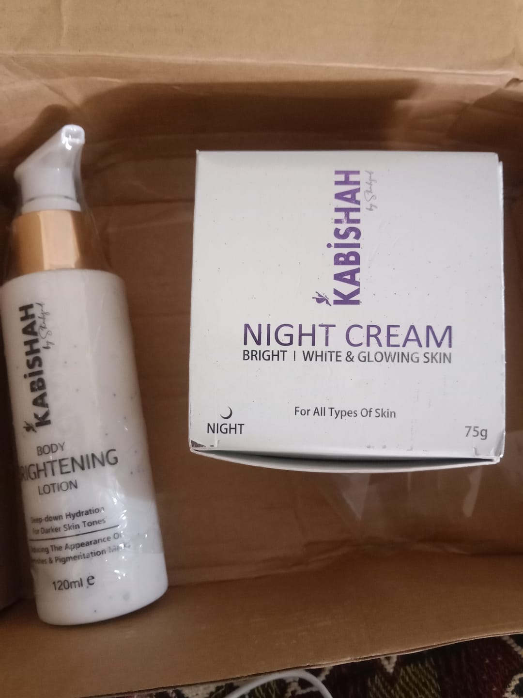 Customer photo review of Body Hydrating & Brightening Bundle