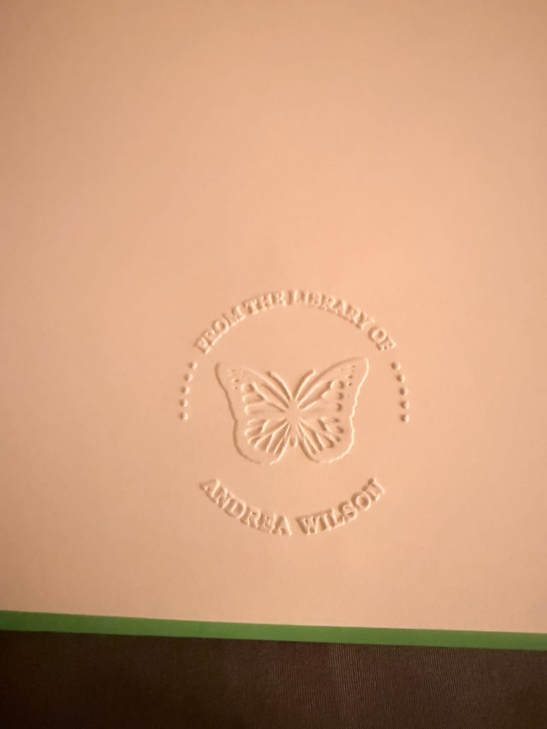 Customer photo review of Personal Book Embosser（Colorful）