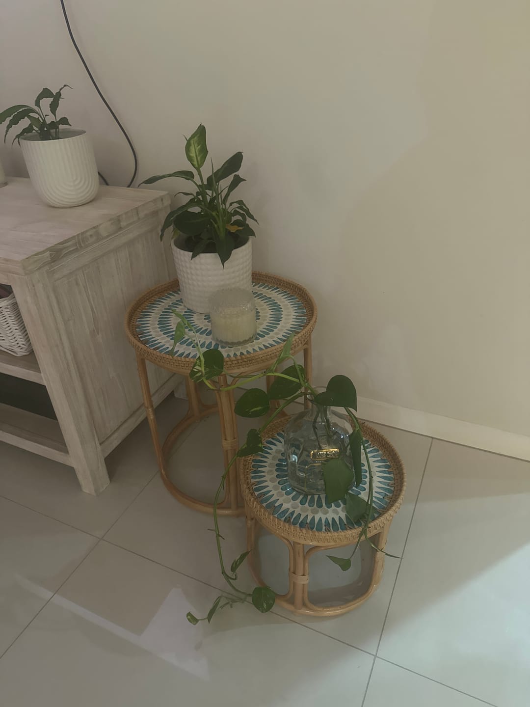 Customer photo review of Serene Rattan Table Set