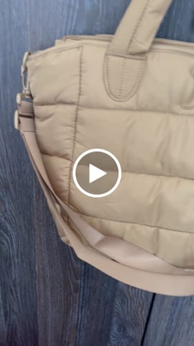 Customer video review of Puffer Tote Bag