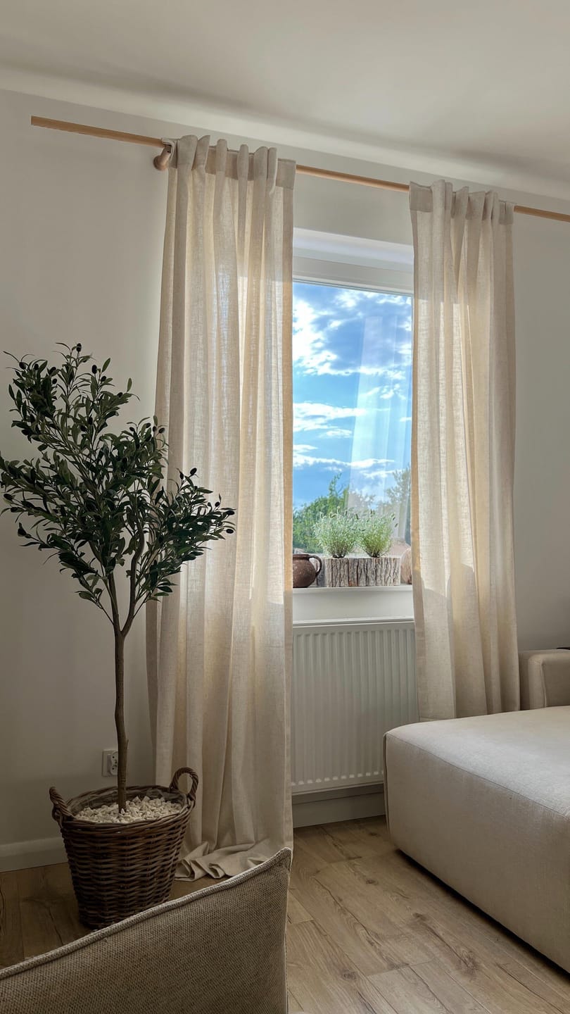 Customer photo review of Breeze Linen Blend Custom Curtain