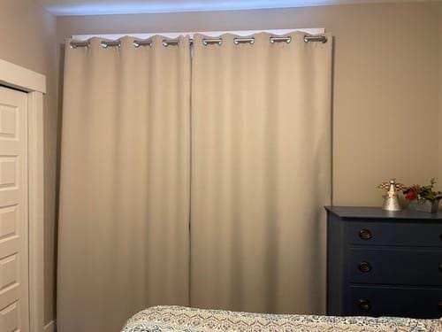 Customer photo review of Hussein 4 Layers OEKO Certified Soundproof Thermal 100% Blackout Anti-Dust Premium Custom Curtain