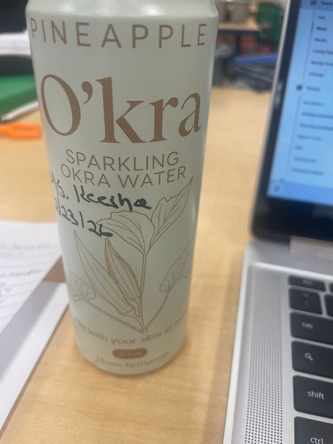 Customer photo review of O’kra – Sparkling Okra Water (Pineapple) | Hydration & Skin Health