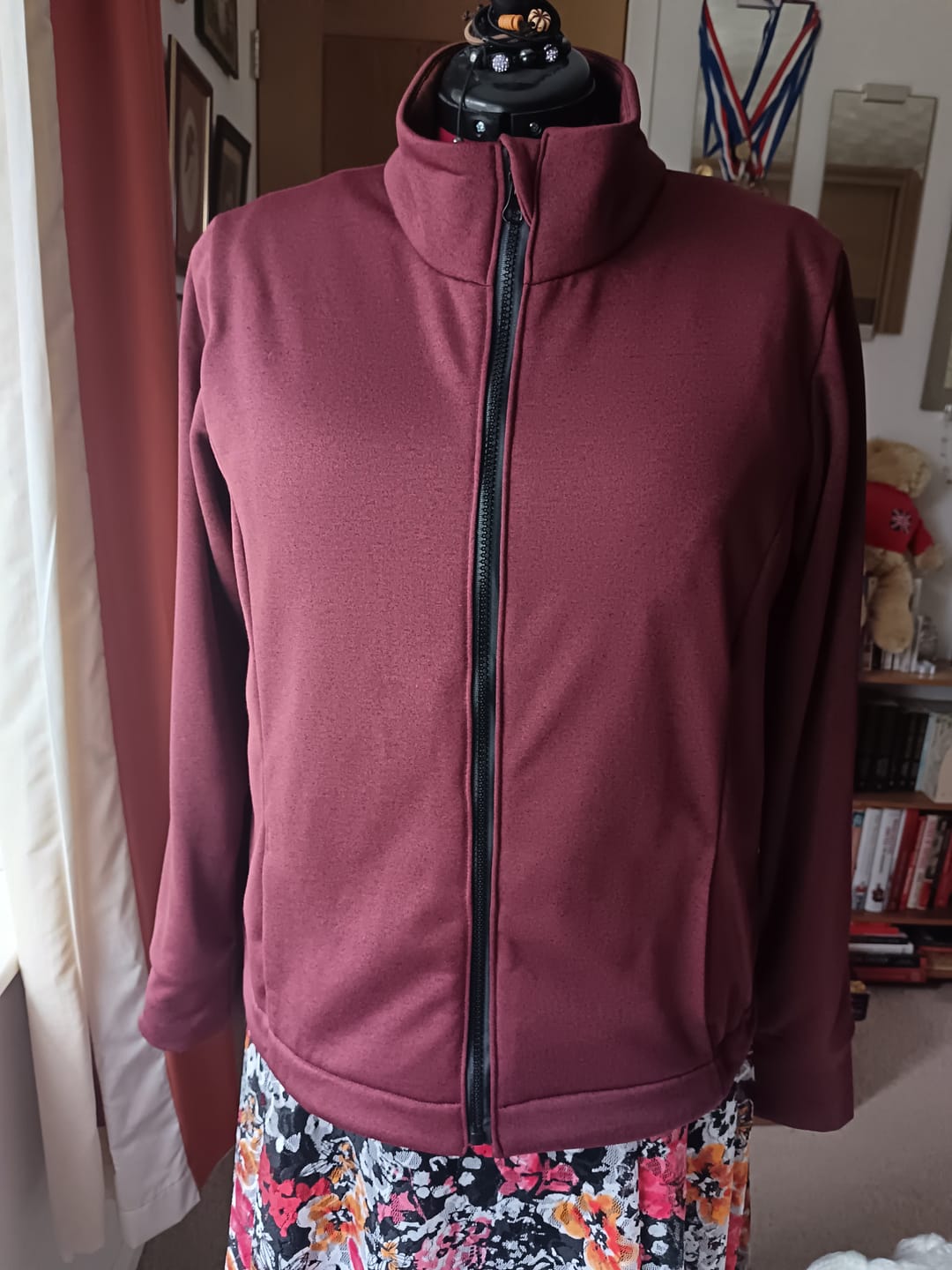 Customer photo review of Wine Melange Sweatshirt Fabric