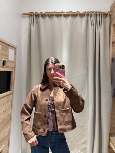 Customer photo review of Chaqueta Detalle Bordado Brown