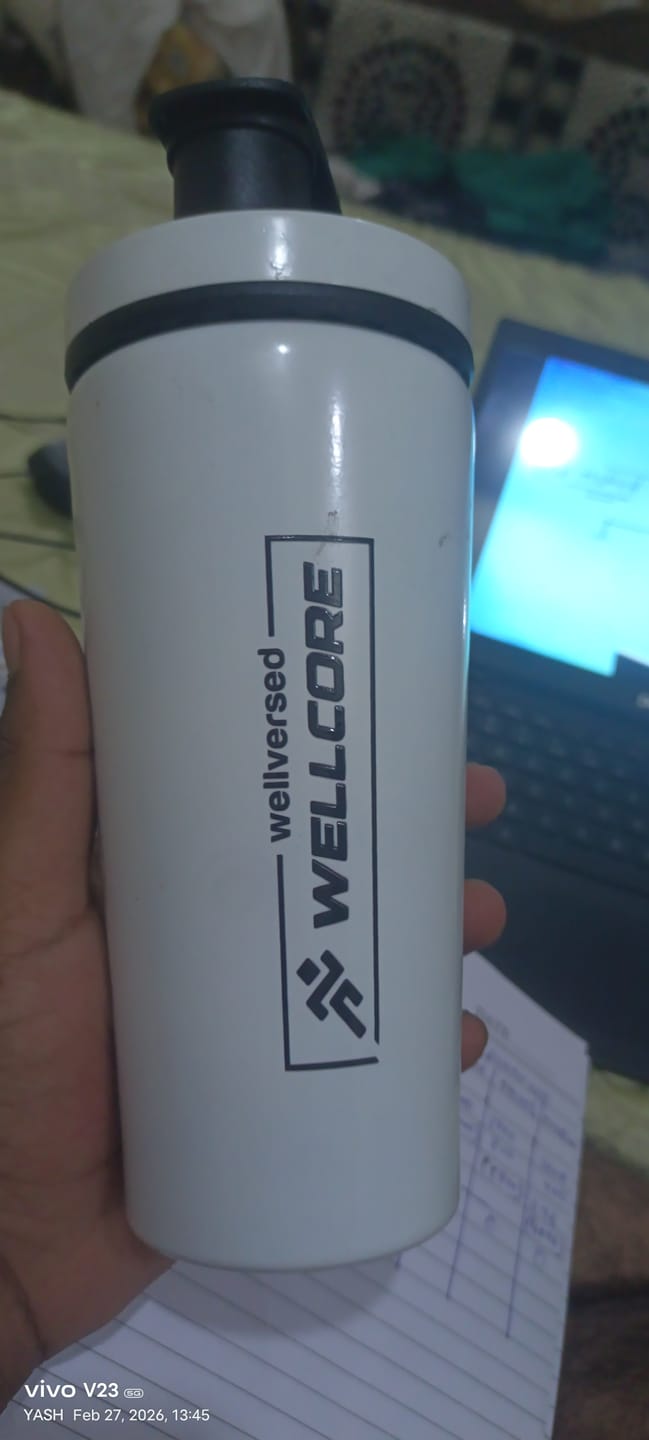 Customer photo review of Wellcore - Micronised Creatine Monohydrate (83 Servings, Fruit Fusion) + Premium Steel Shaker