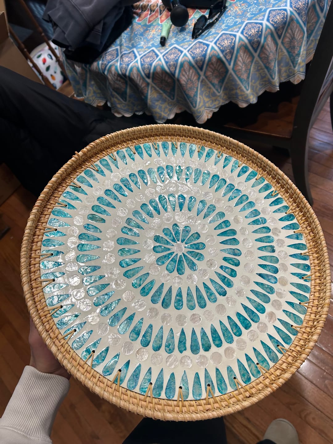 Customer photo review of Serene Rattan Table Set