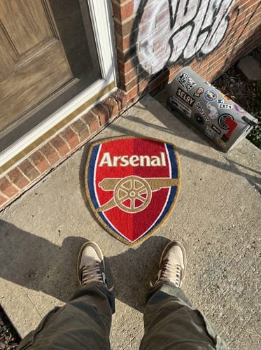 Customer photo review of Arsenal FC® Logo Rug