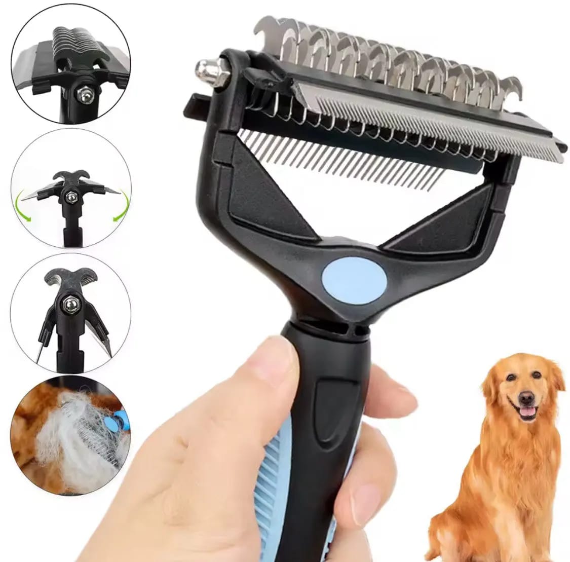 Customer photo review of 3-in-1 Pet Hair Removal Brush