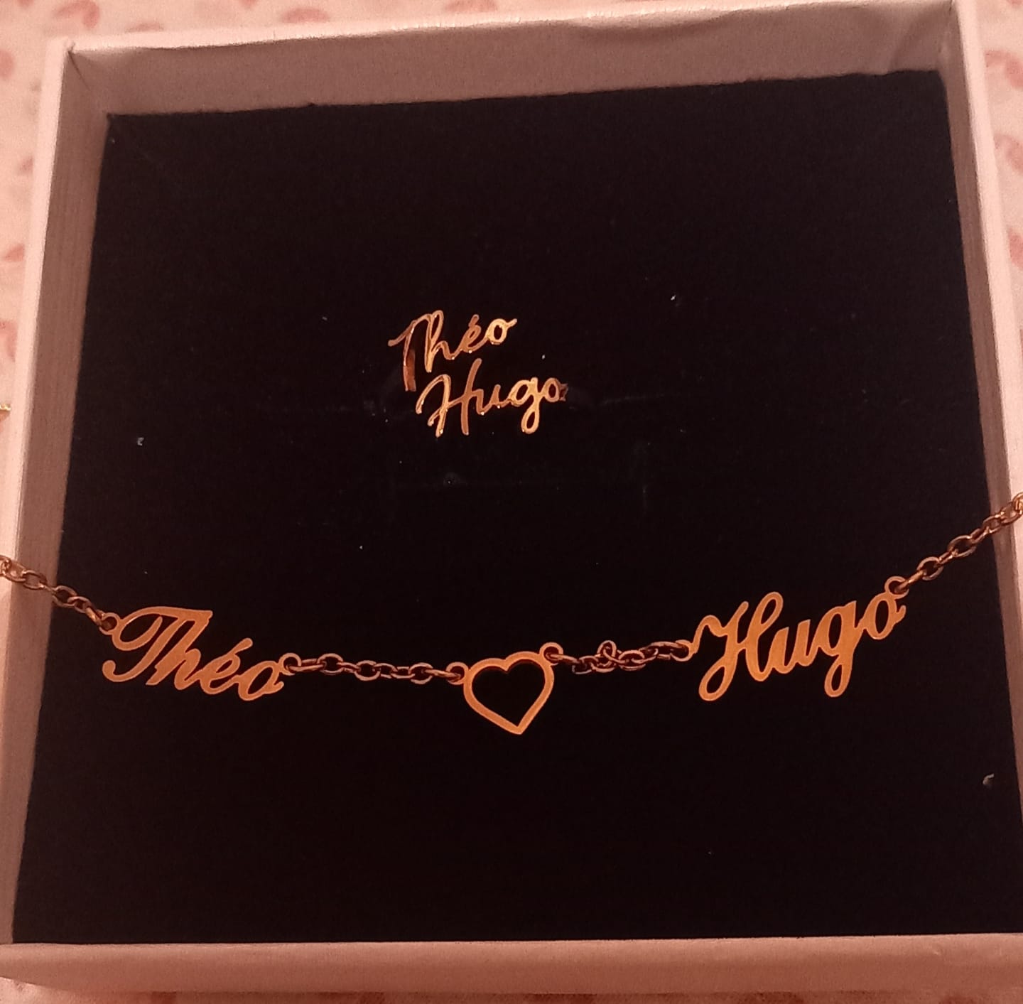 Customer photo review of Bague Deux Prénoms Personnalisée