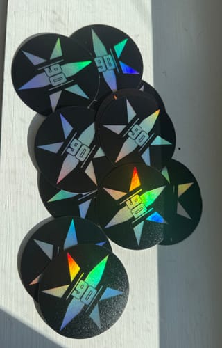 Customer photo review of 100 2.5" Custom Holographic Stickers