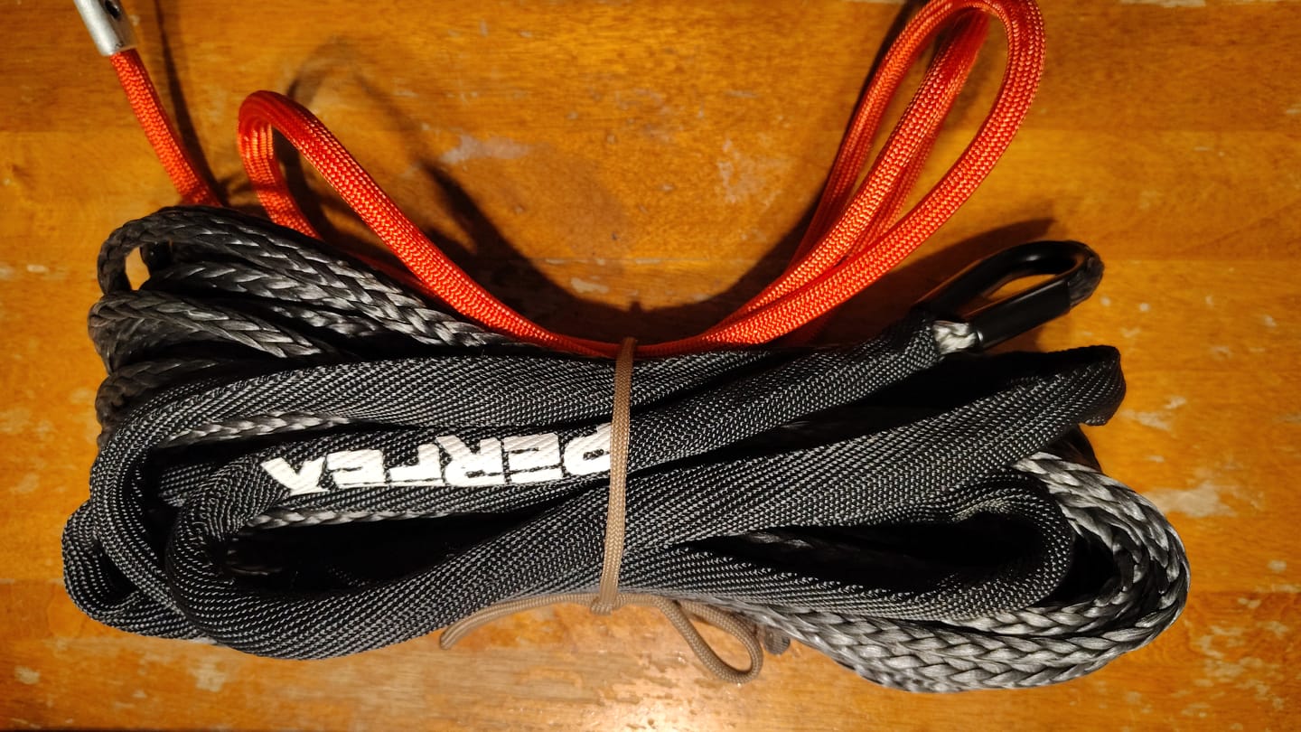 Customer photo review of Synthetic Winch Rope for UTV's (up to 7,500lbs)