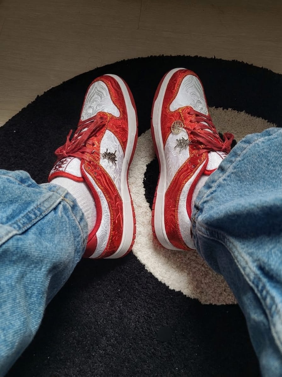 Customer photo review of The Red Seal, Silk Sneakers