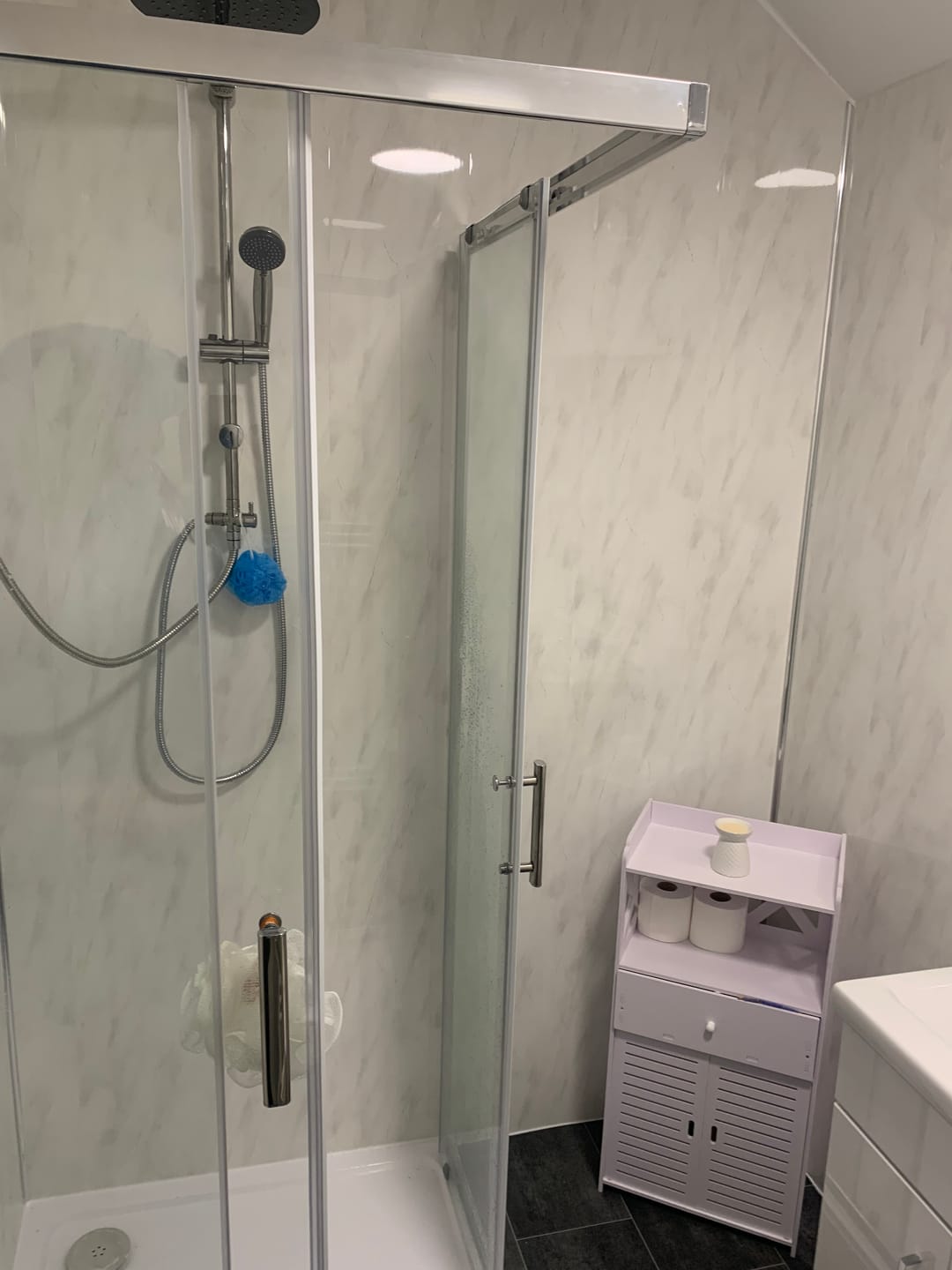 Customer photo review of 8mm Lightning Marble Wall Panel 2.6M