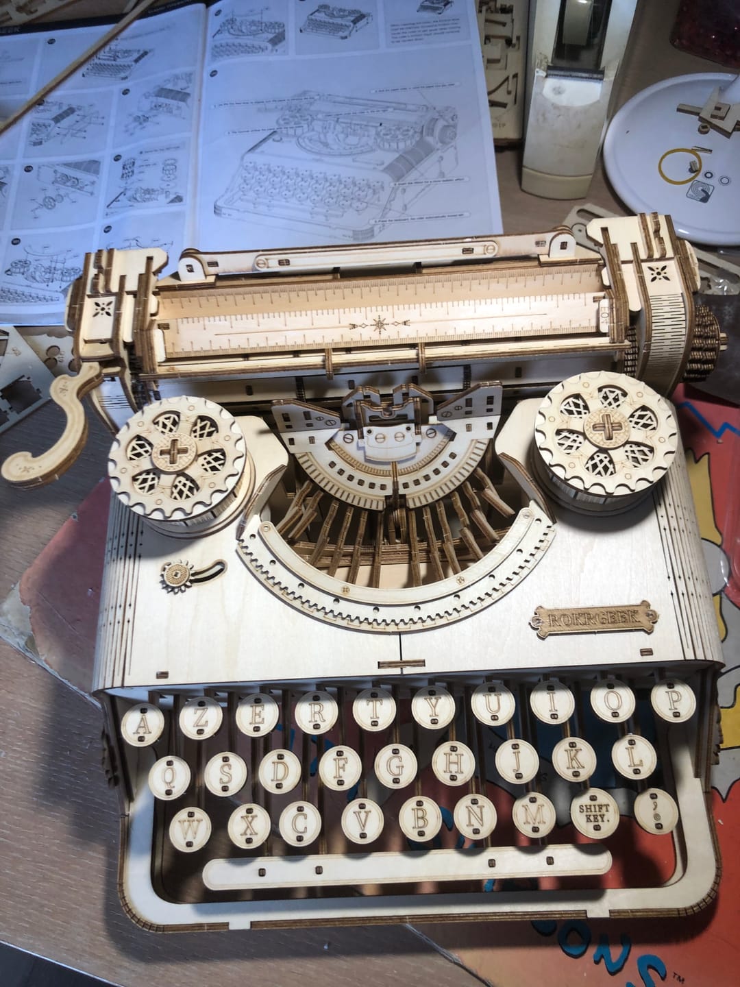 Customer photo review of Rokrgeek Classic Typewriter Mechanical 3D Wooden Puzzle