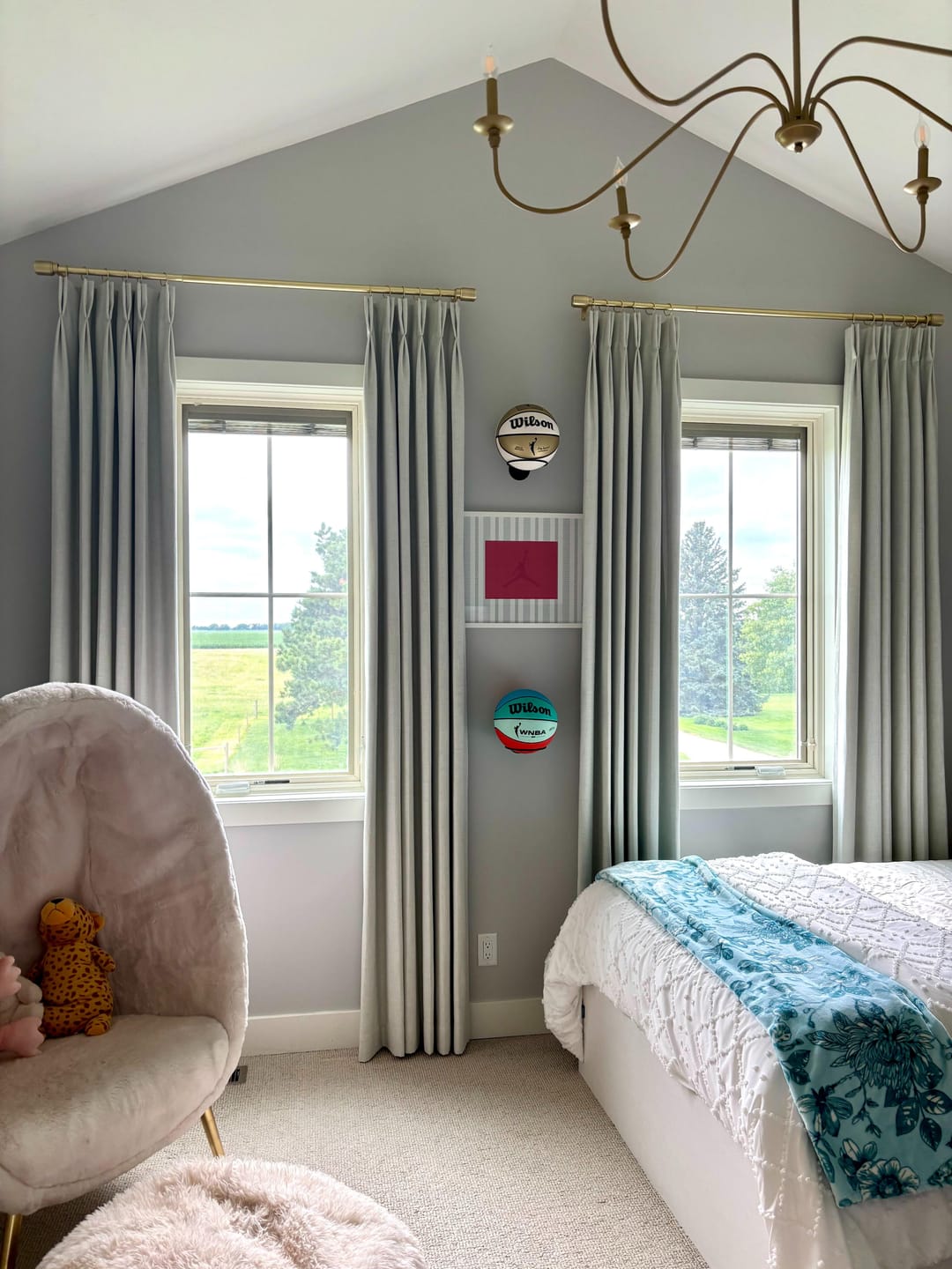 Customer photo review of Sally Linen Blend Custom Curtain