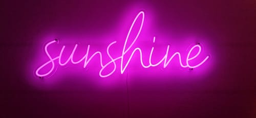 Customer photo review of Custom Neon: sunshine