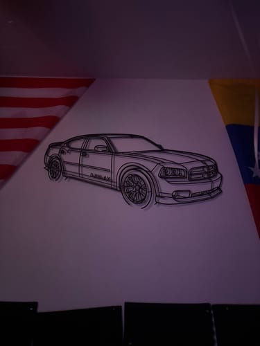 Customer photo review of Your Custom Car Silhouette Metal Wall Art Service