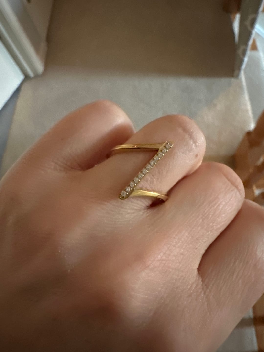 Customer photo review of Mila Twisted Gold Ring