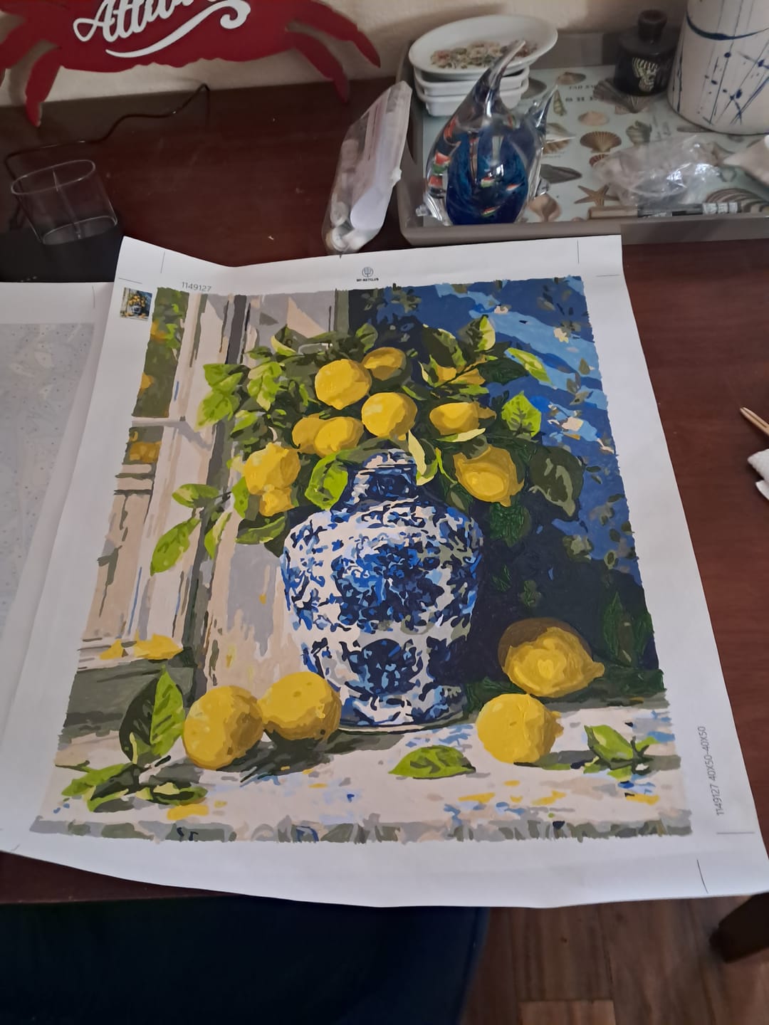 Customer photo review of Lemons and Wine | Paint by Numbers