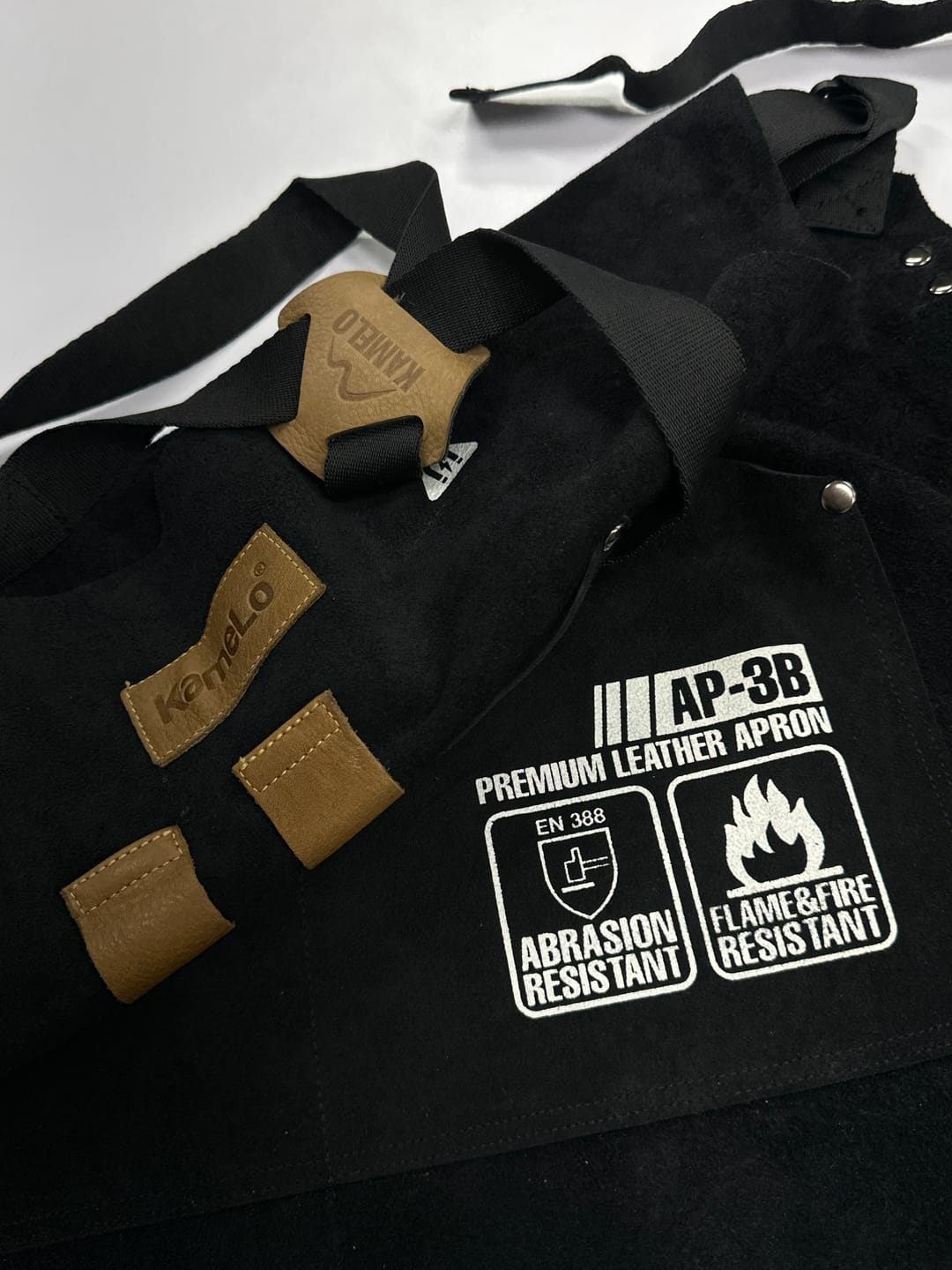 Customer photo review of KameLo Premium Flame Retardant Leather Work Apron KC Certified | AP-3