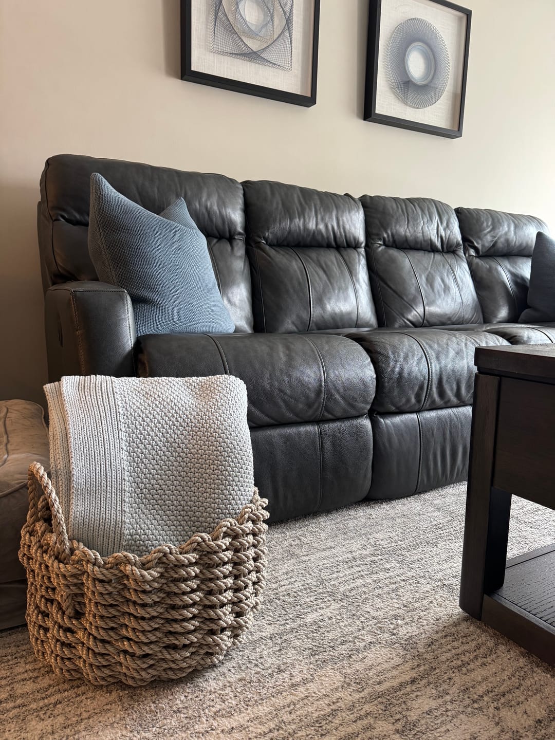 Customer photo review of Sand Heritage Rope Basket