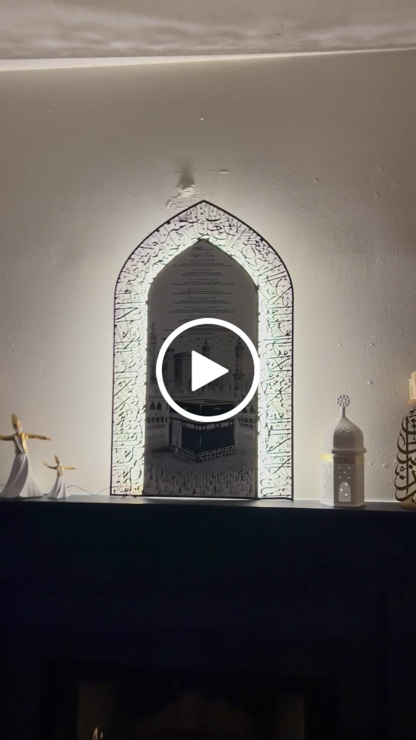 Customer video review of Ayatul Kursi Metal Islamic Wall Art with Translation, Transliteration and LED