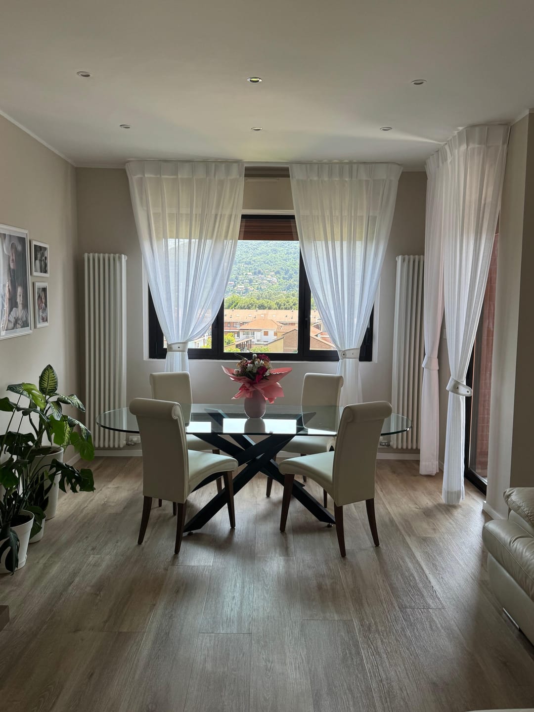 Customer photo review of Yarn Linen Look Sheer Custom Curtain