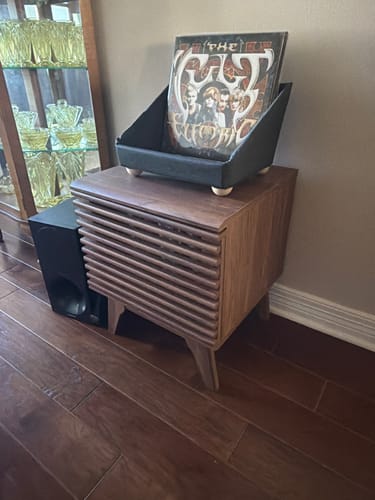 Customer photo review of Record Roots Tabletop Storage System