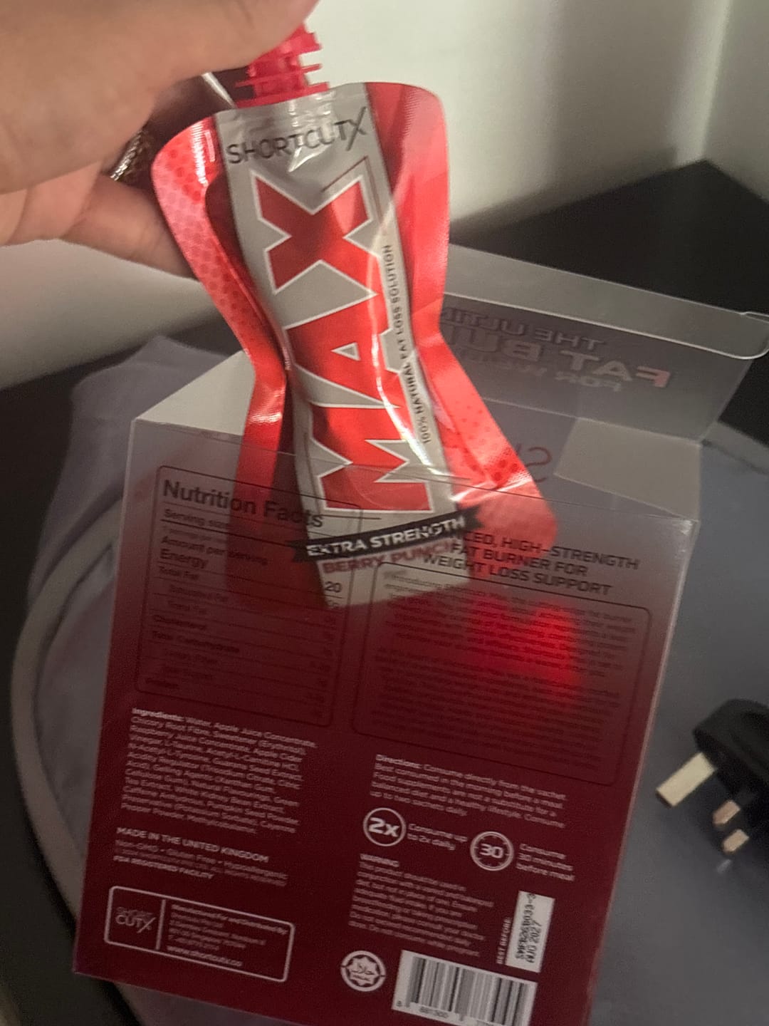 Customer photo review of Shortcutx Max Fat Burner Berry Punch