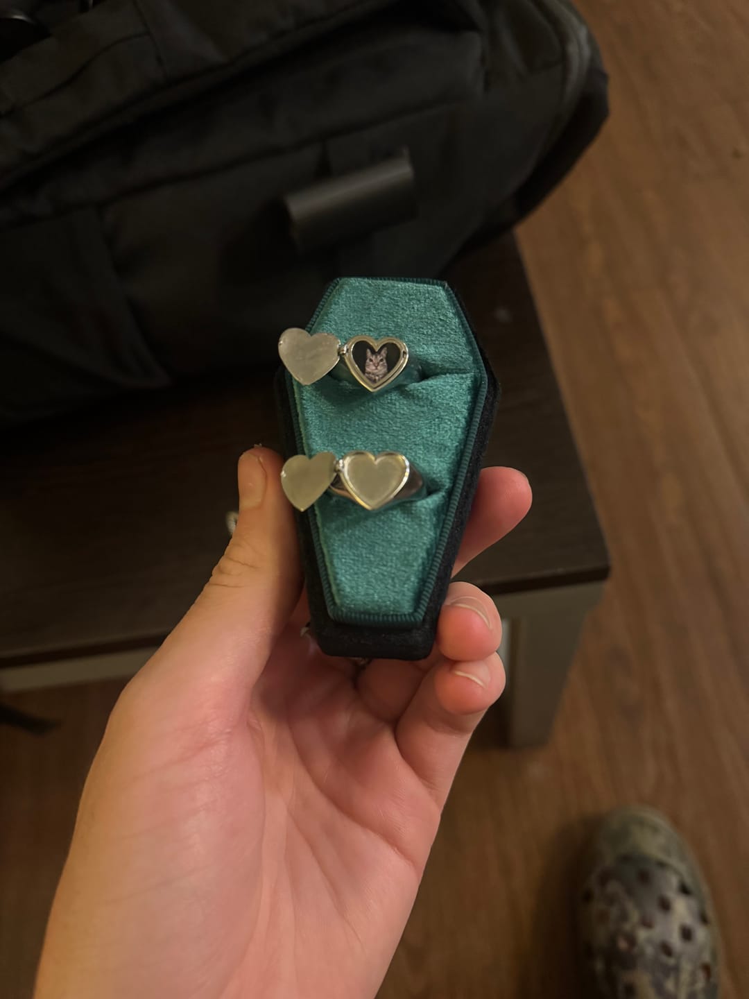 Customer photo review of LOCKET HEART RING