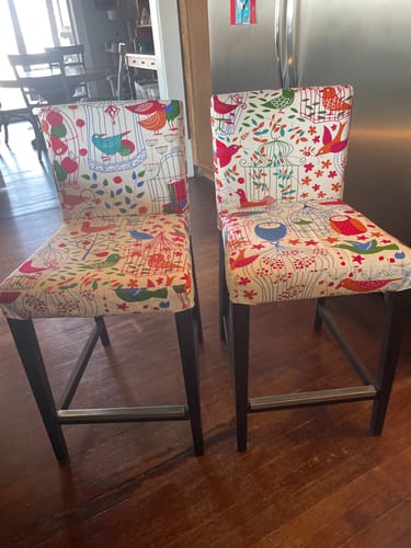 Customer photo review of Henriksdal Barstool Cover seat width of 19" (48cm)